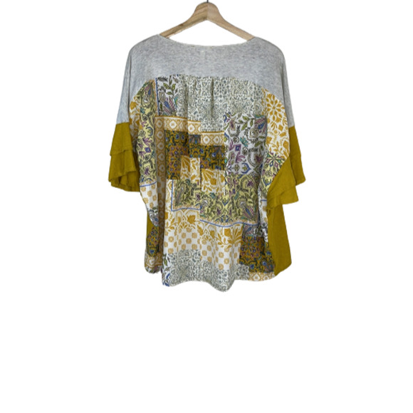 UMGEE RUFFLE SLEEVES LINEN/COTTON TOP SIZE XL - Picture 5 of 6